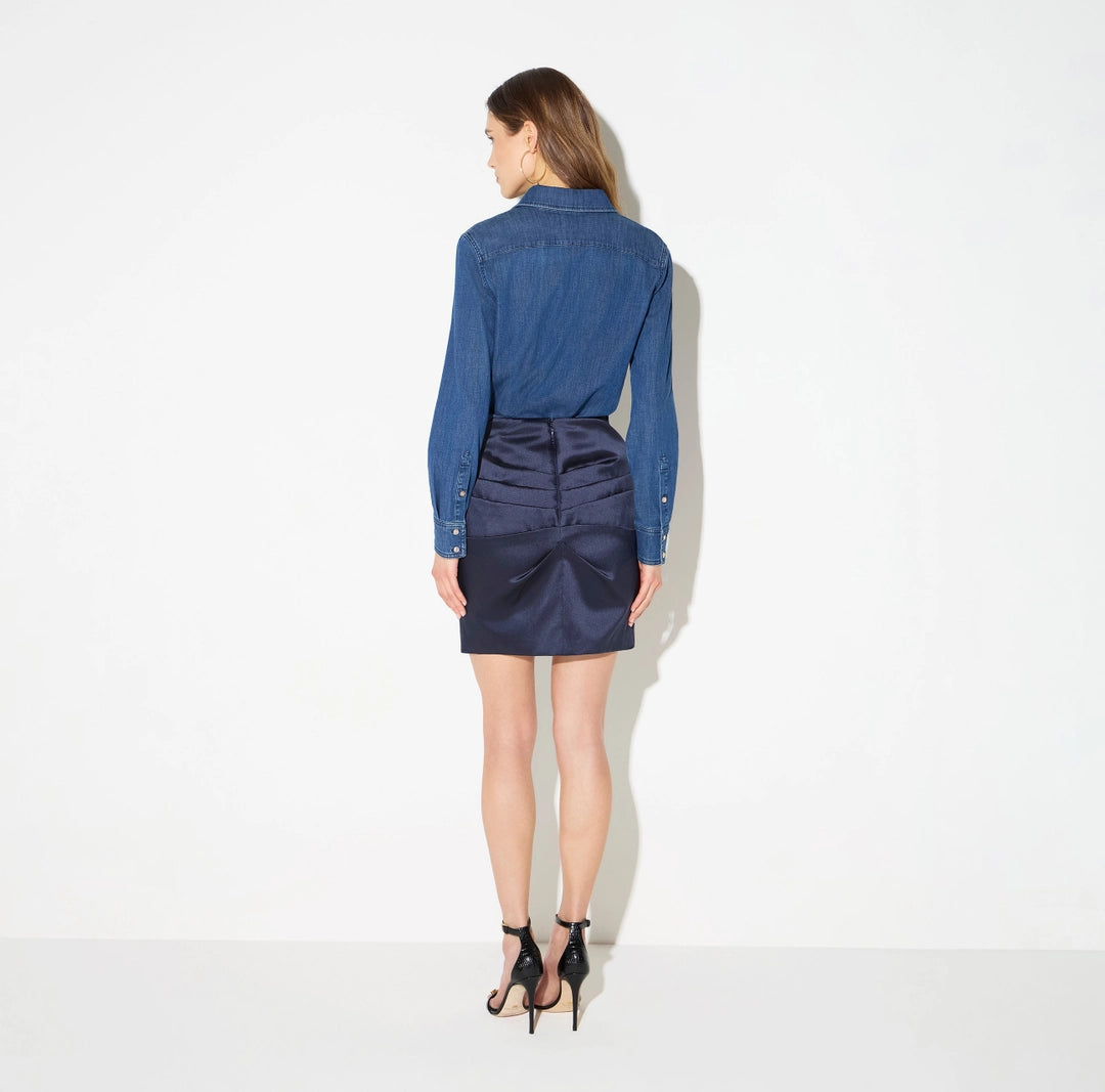 Camicia in denim con logo ricamato CJ34D66E2 Elisabetta Franchi