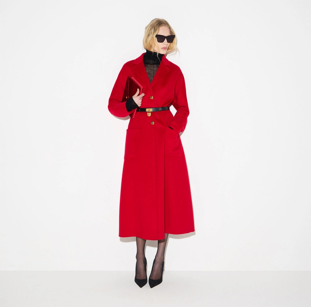 Cappotto in panno double con cintura CP03D67E2 Elisabetta Franchi