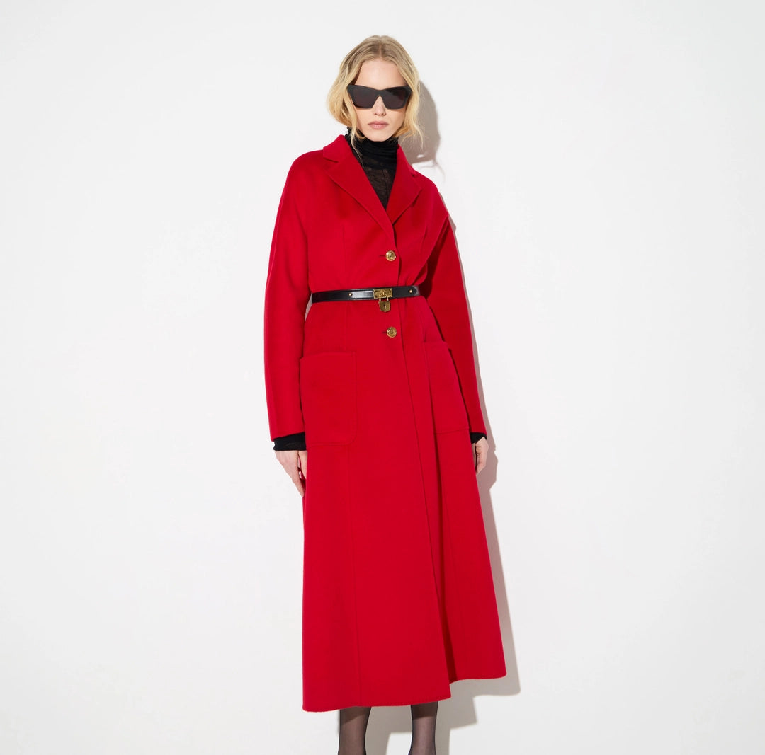 Cappotto in panno double con cintura CP03D67E2 Elisabetta Franchi