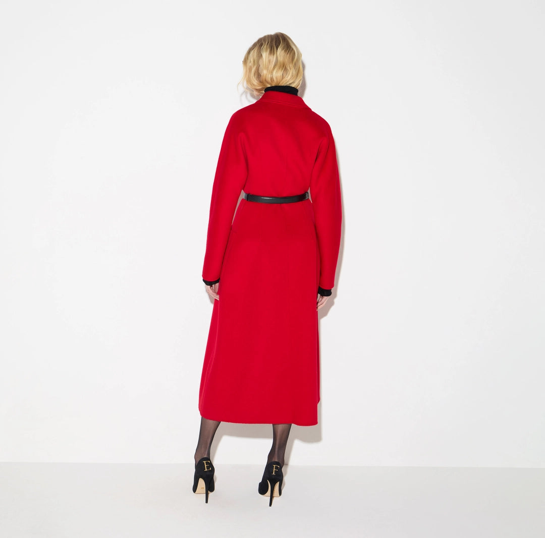 Cappotto in panno double con cintura CP03D67E2 Elisabetta Franchi