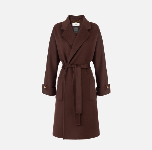 Cappotto in panno di misto lana double CP68D56E2 Elisabetta Franchi