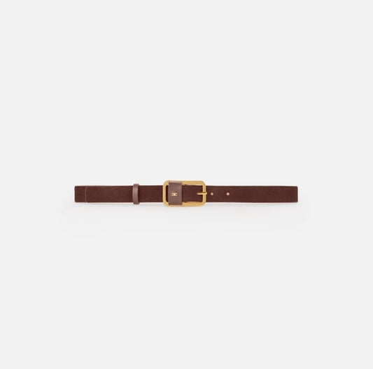 Cintura in pelle con logo a rilievo CT42S58E2 Elisabetta Franchi