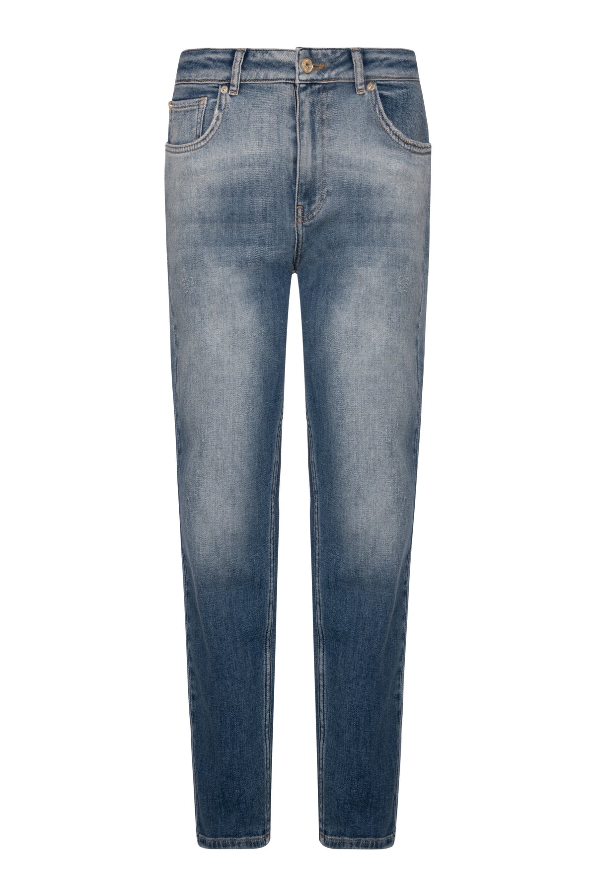 Jeans regular mom fit in denim con lavaggio medio strong Fracomina