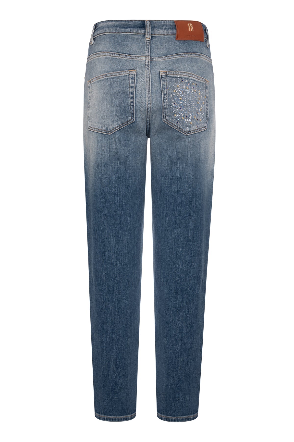 Jeans regular mom fit in denim con lavaggio medio strong Fracomina