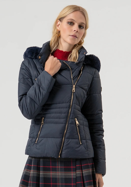 Piumino slim con cappuccio Fracomina
