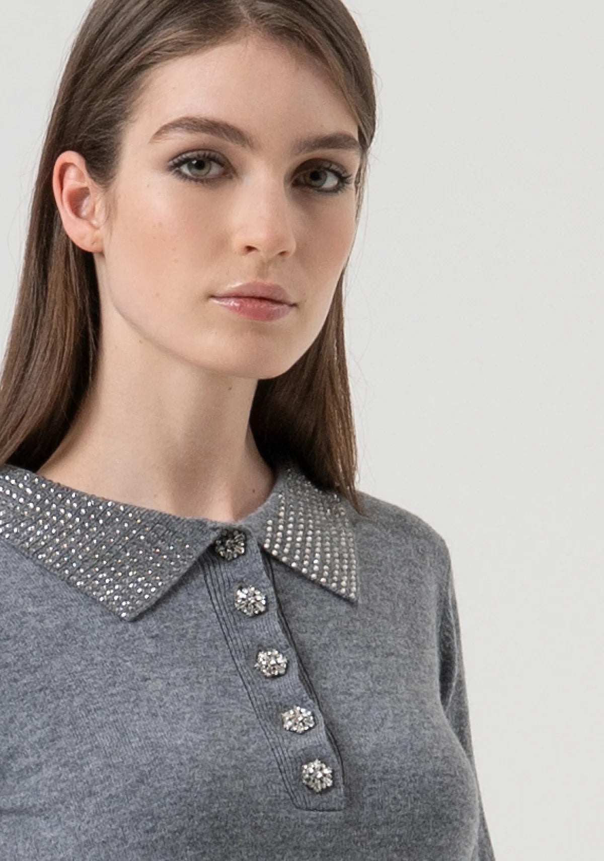 Polo regular in maglia con lana e cashmere Fracomina