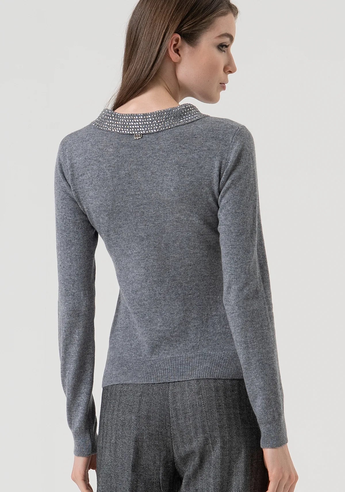 Polo regular in maglia con lana e cashmere Fracomina