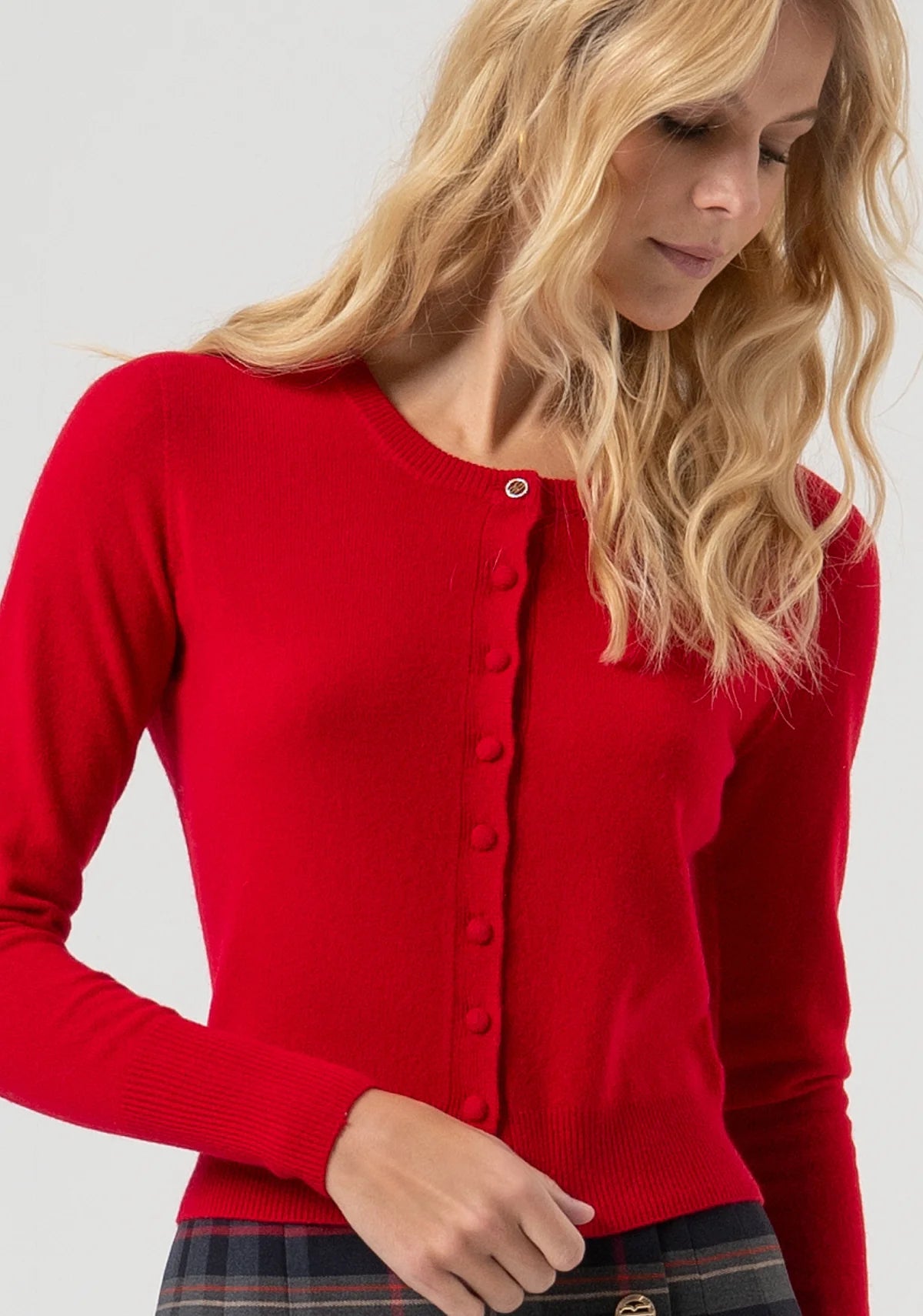 Cardigan slim in lana Fracomina