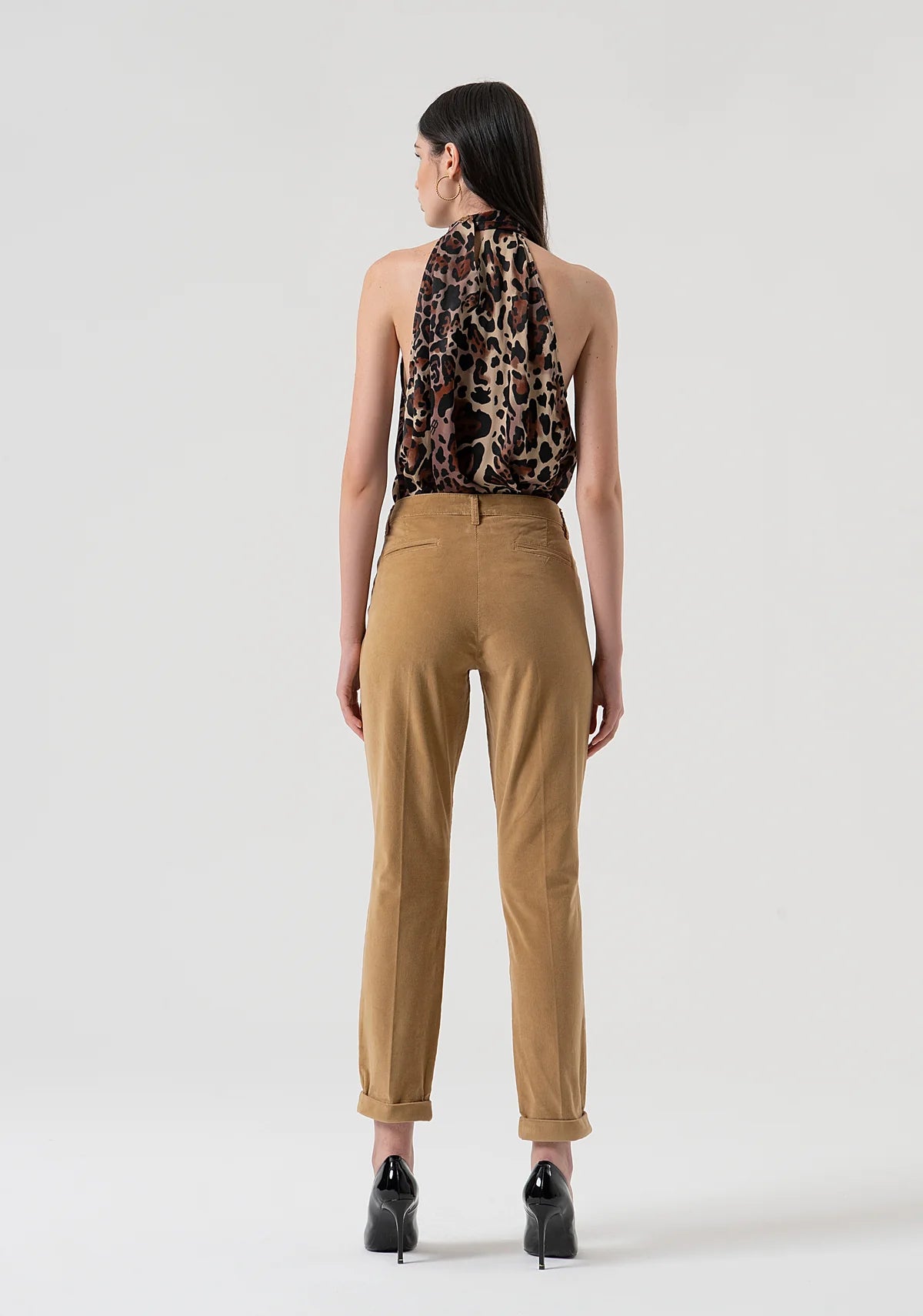Pantalone regular chino in velluto Fracomina