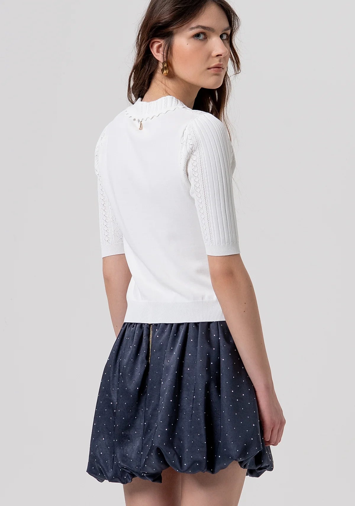 Polo slim in maglia con trafori Fracomina