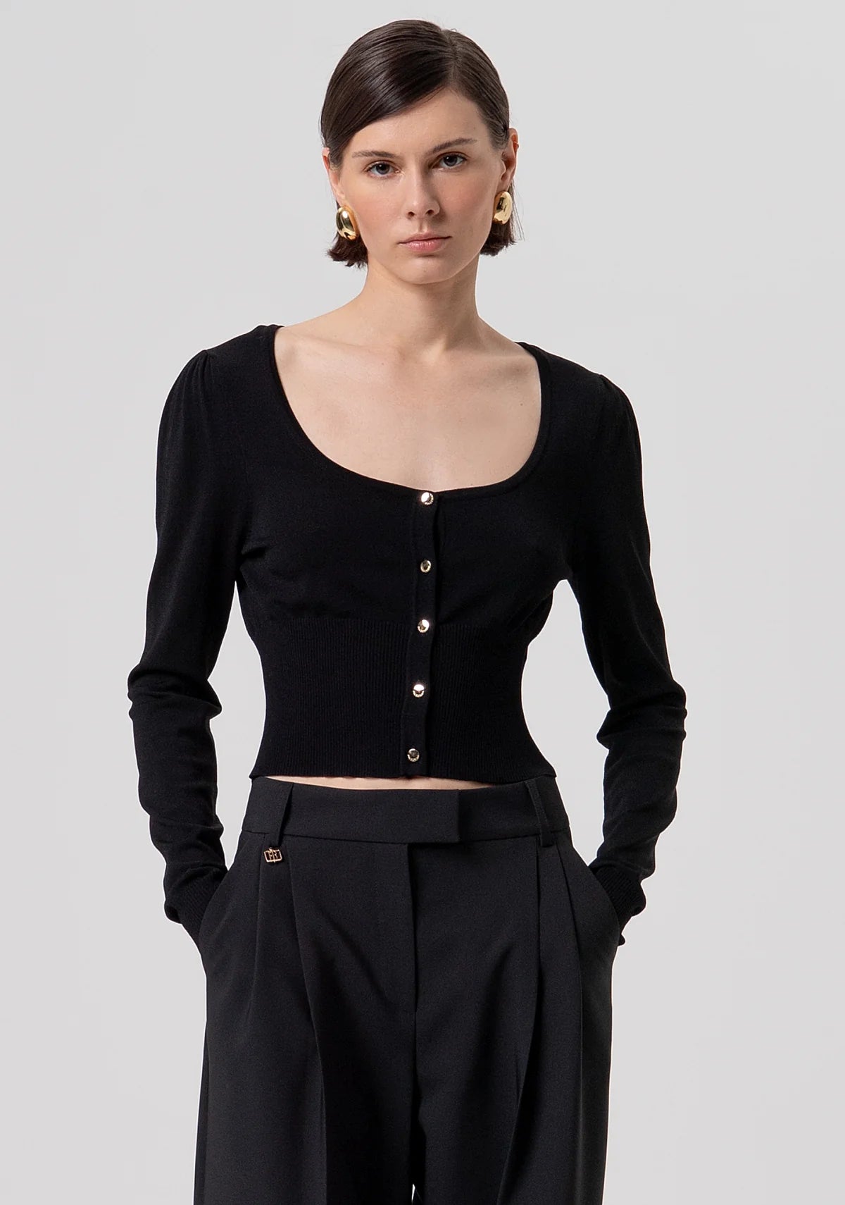 Cardigan cropped slim Fracomina