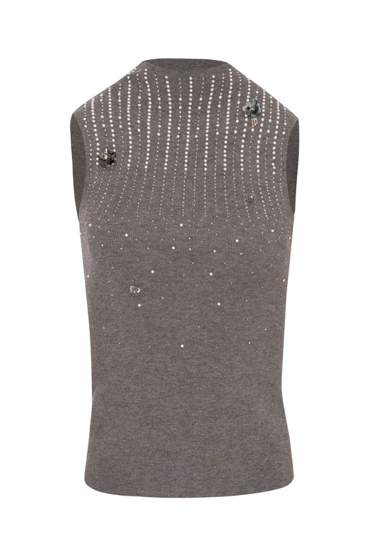 Top senza maniche in maglia Fracomina