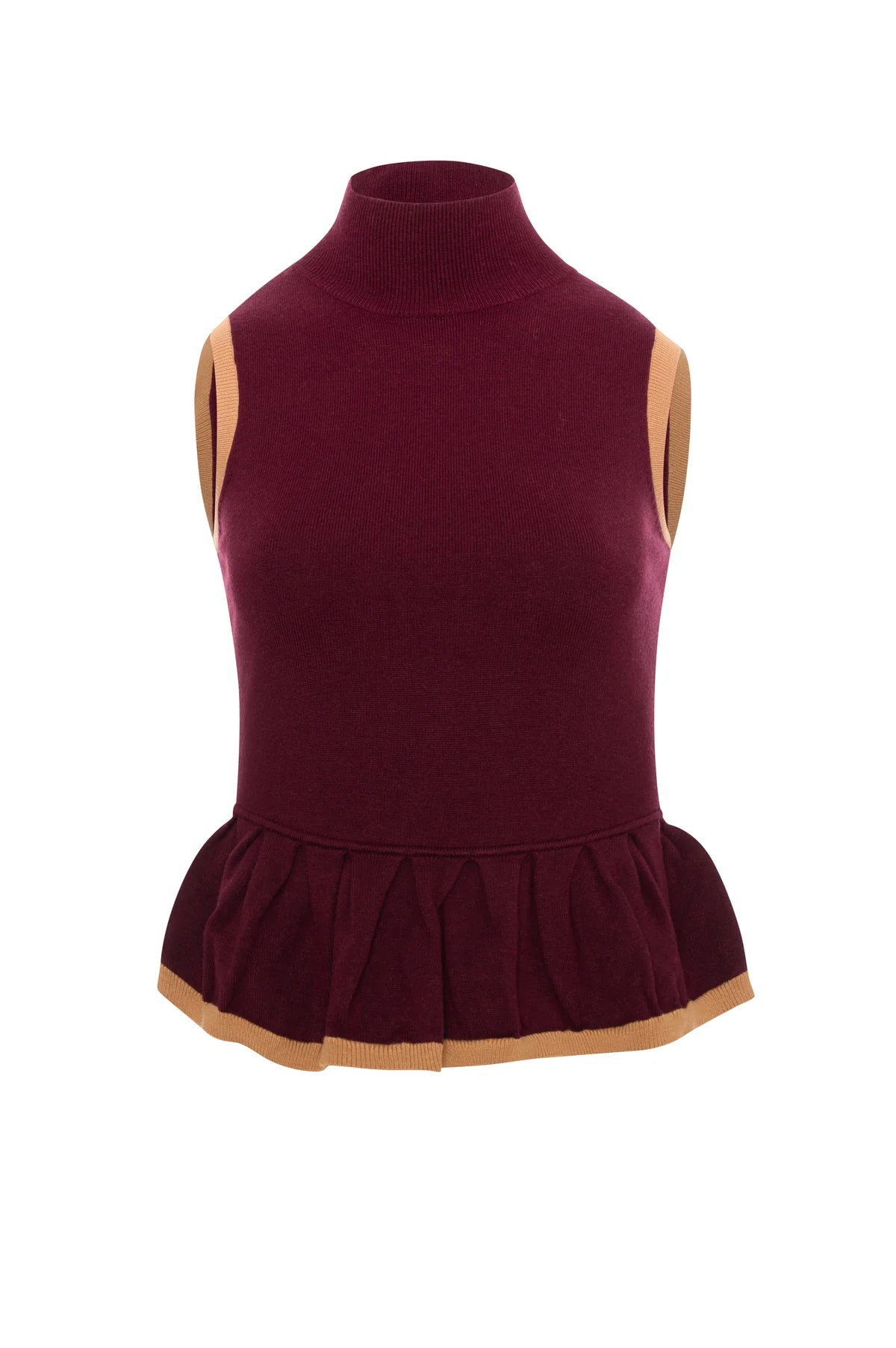 Top senza maniche in maglia bicolore Fracomina