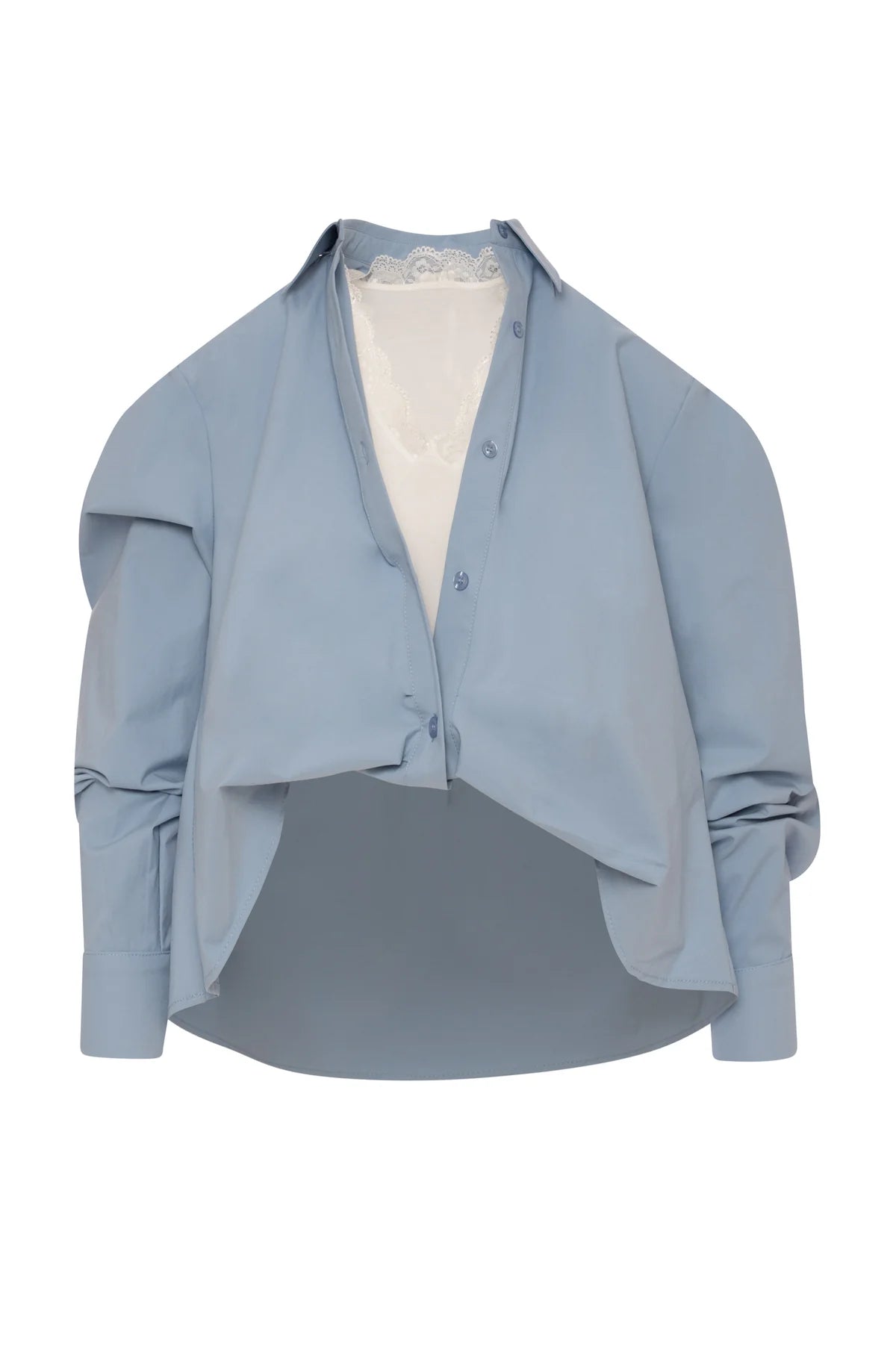 Camicia cropped con colletto classico Fracomina
