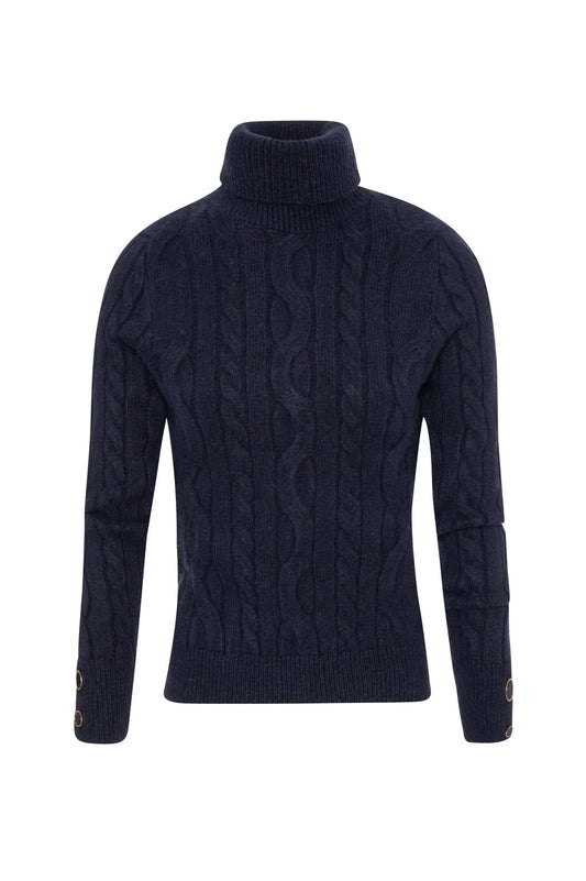 Maglia slim con punto treccia Fracomina