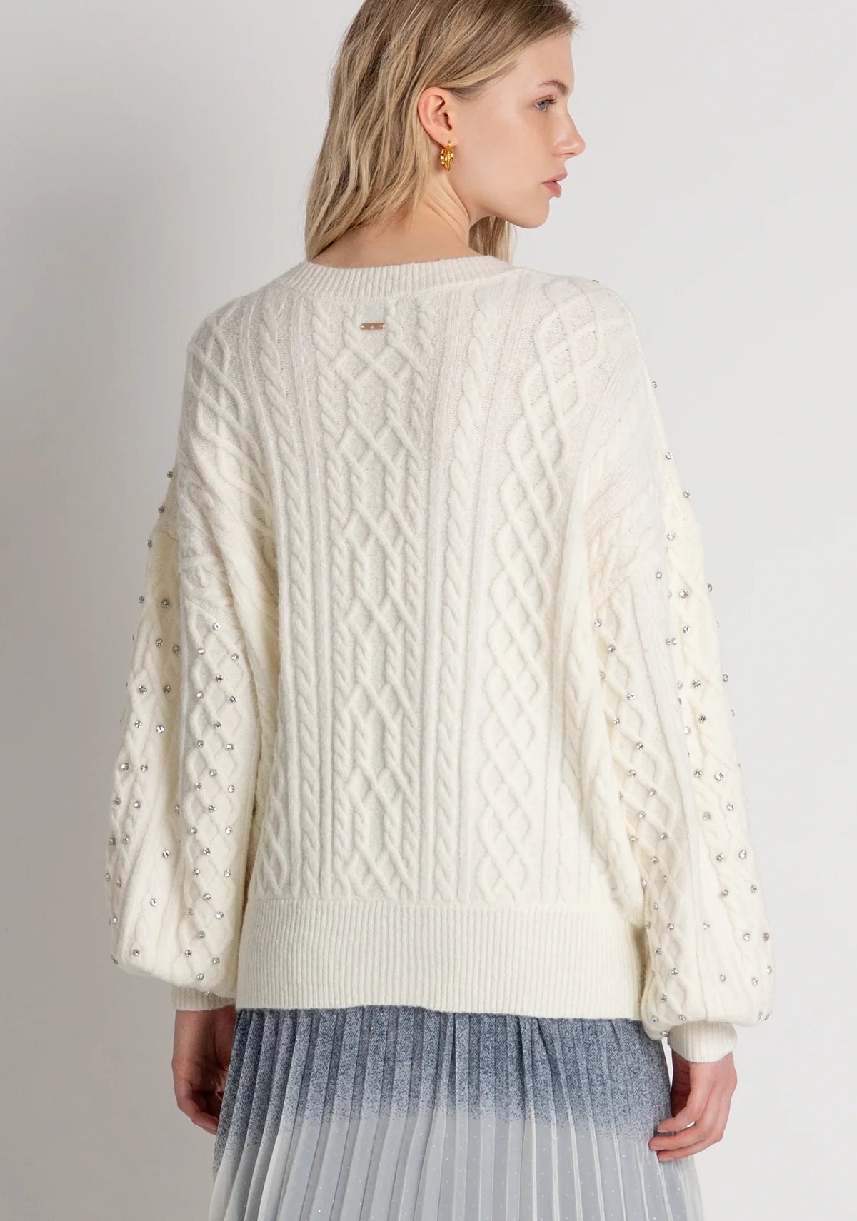 Maglia over con punto treccia Fracomina