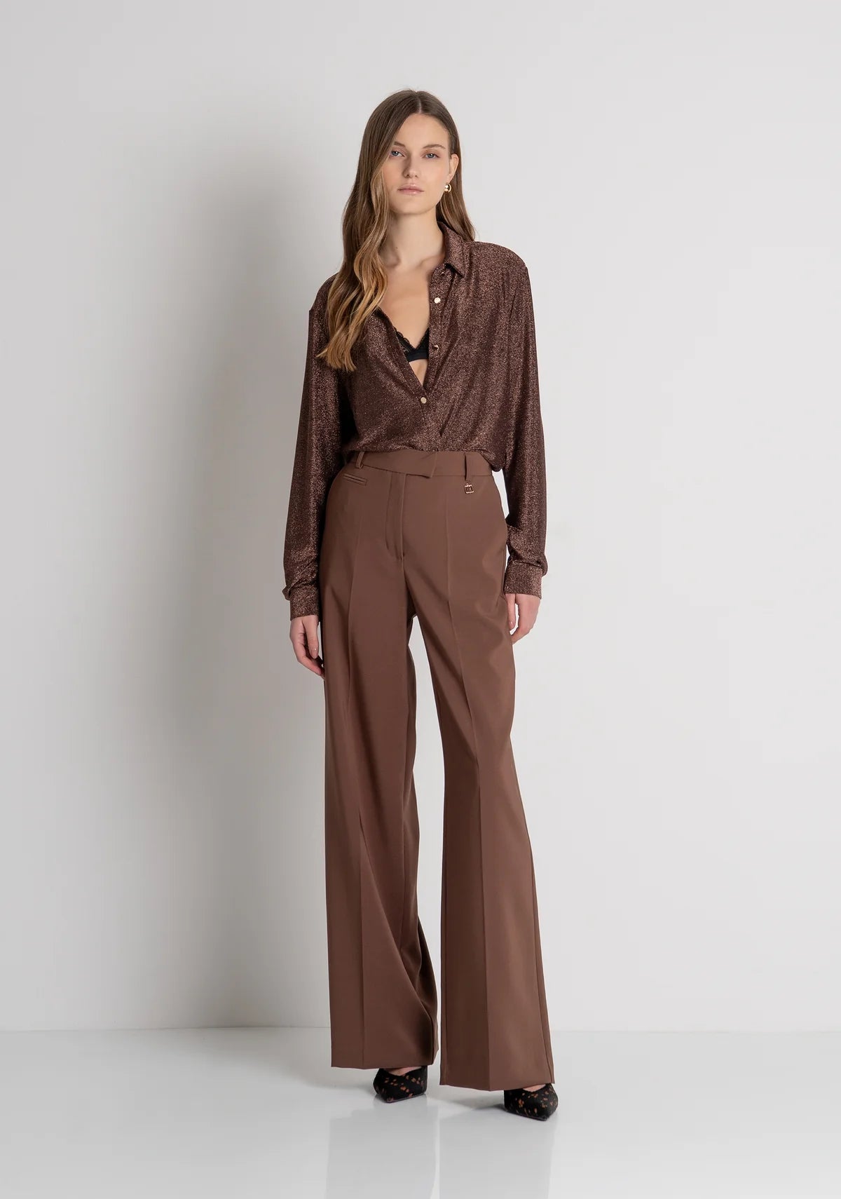 Pantalone flare con vita regolare Fracomina