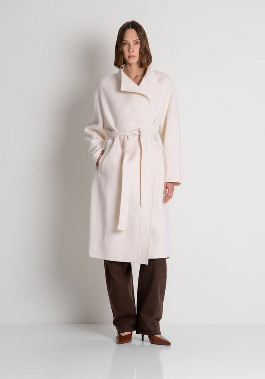 Cappotto regular lungo in lana Fracomina