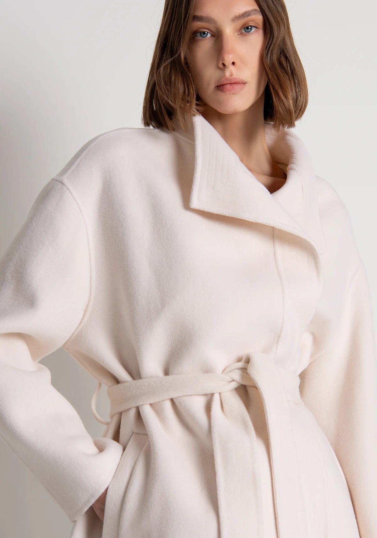 Cappotto regular lungo in lana Fracomina