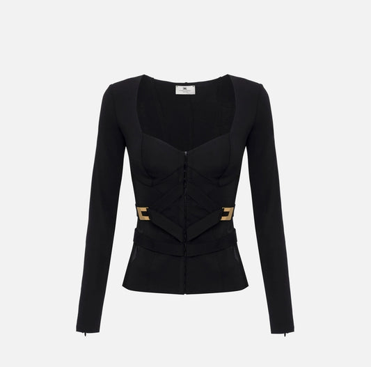 Giacca in tessuto bielastico GI16056E2 Elisabetta Franchi