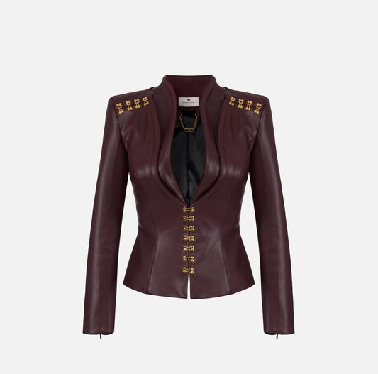 Giacca con ganci gioiello GI18757E2 Elisabetta Franchi