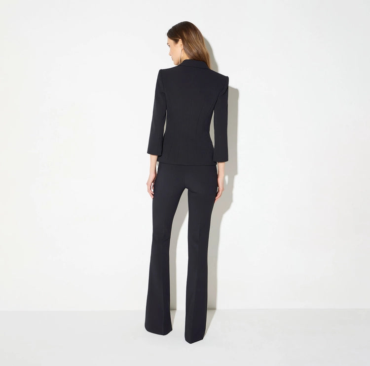 Giacca in doppio crêpe stretch con logo gioiello GI26866E2 Elisabetta Franchi