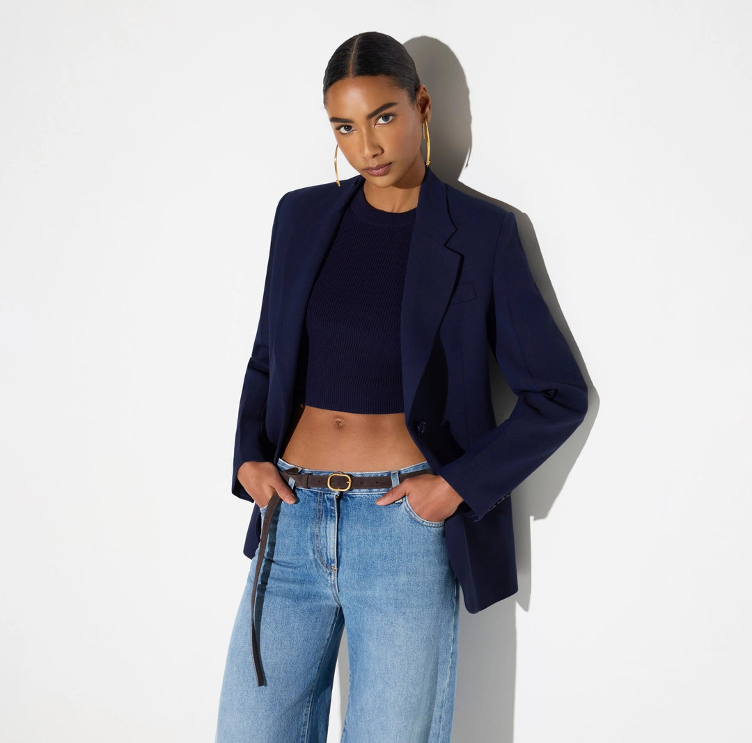 Giacca in gabardina fluida GI27267E2 Elisabetta Franchi