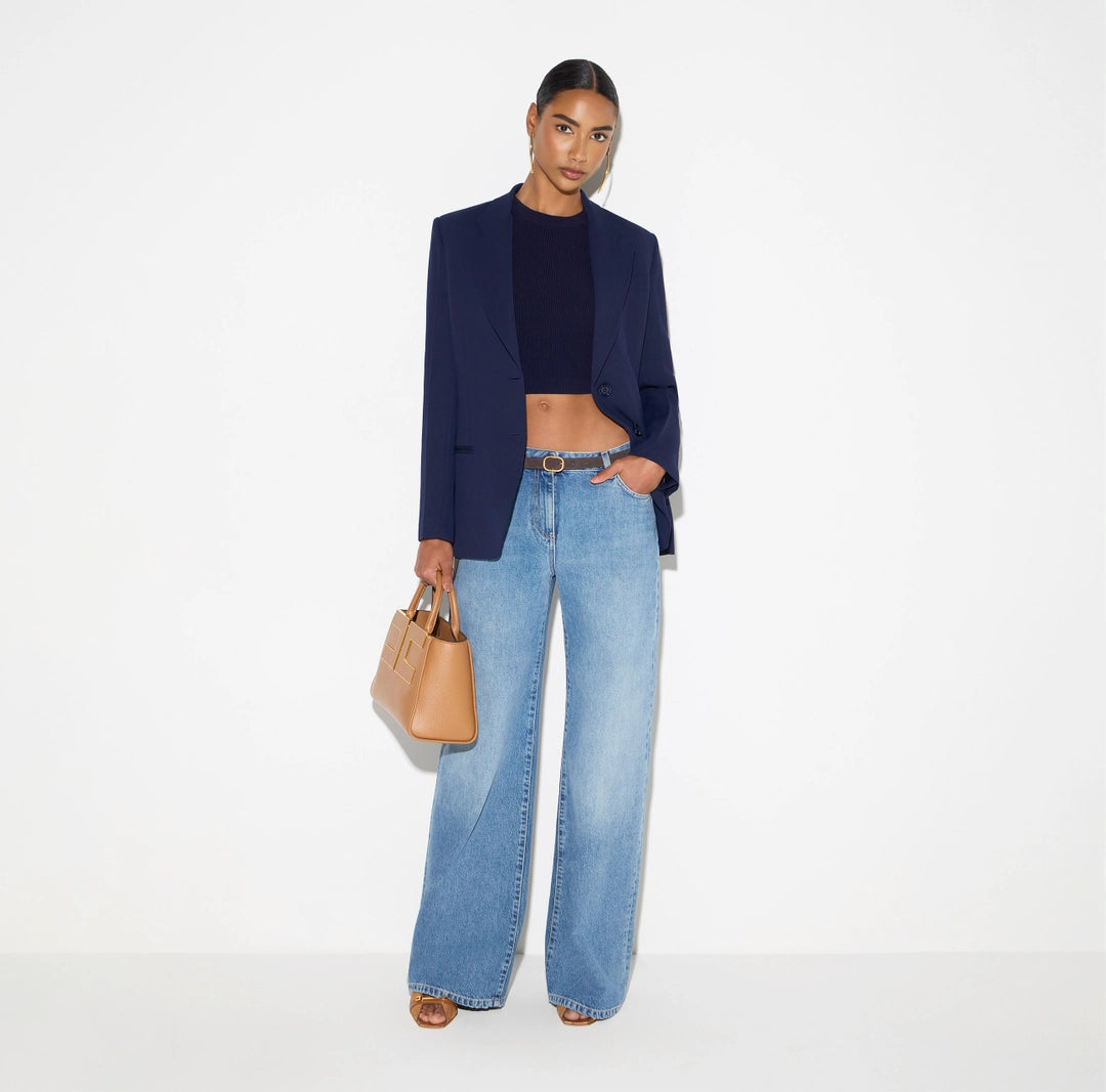 Giacca in gabardina fluida GI27267E2 Elisabetta Franchi