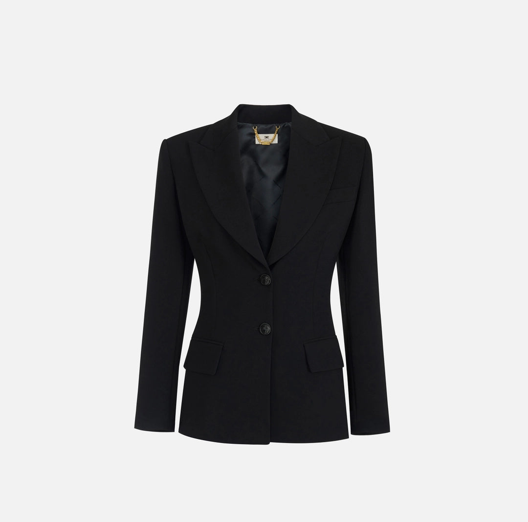 Giacca in crêpe leggero con lacci GI27366E2 Elisabetta Franchi