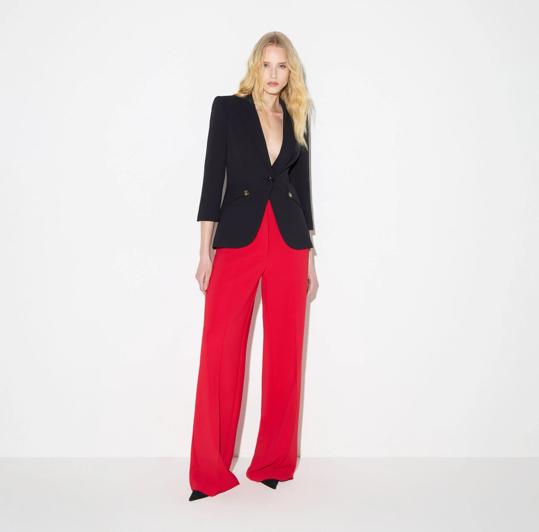 Giacca in crêpe leggero e raso GI27567E2 Elisabetta Franchi