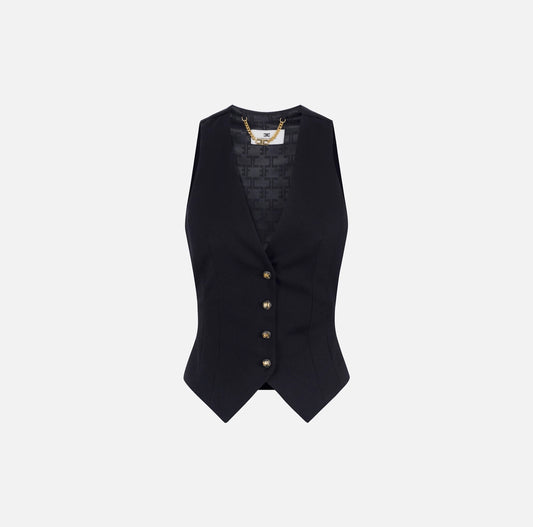 Gilet in gabardina di cotone GL00156E2 Elisabetta Franchi