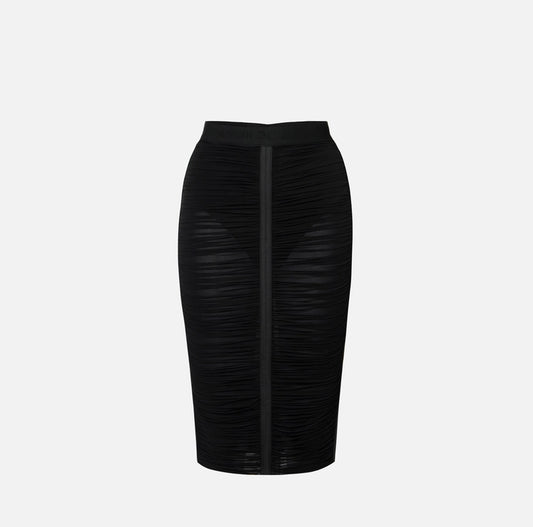 Gonna in jersey leggero con drappeggi GO13256E2 Elisabetta Franchi