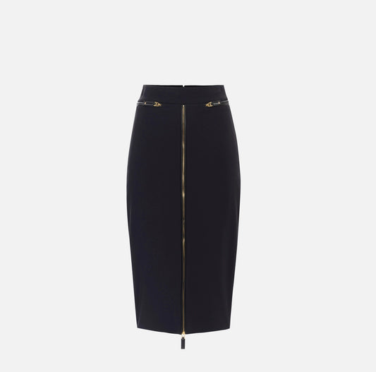 Gonna in crêpe leggero con zip GO13456E2 Elisabetta Franchi