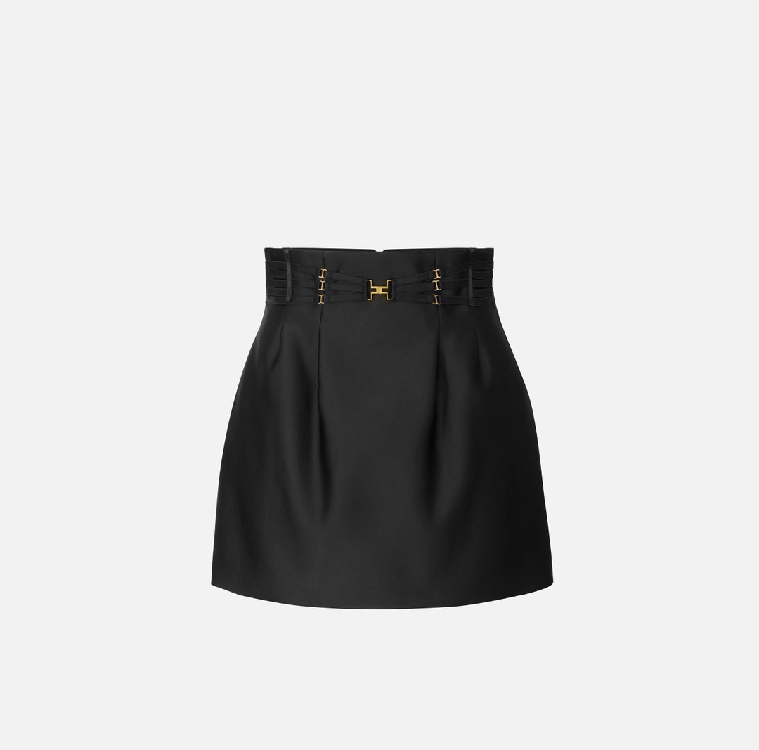 Minigonna in duchesse con elastici GO18962E2 Elisabetta Franchi
