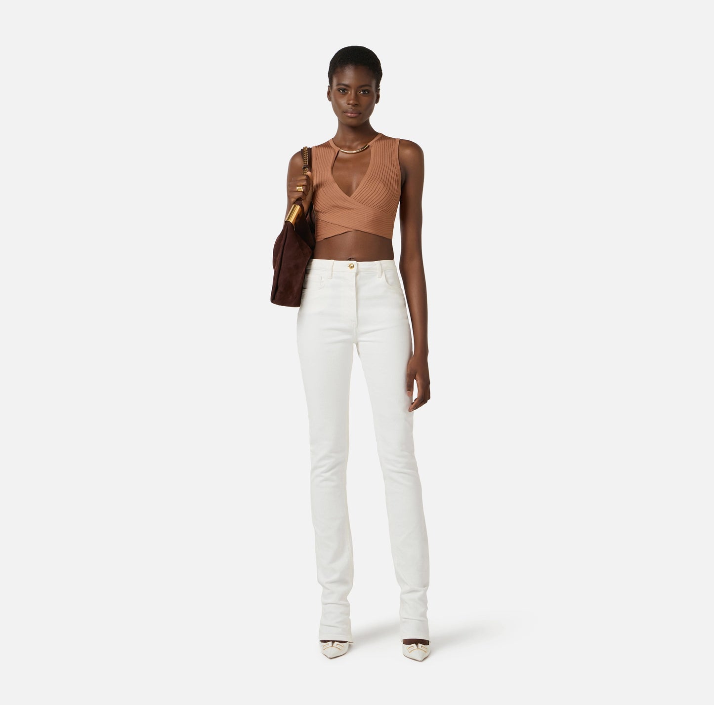 Jeans skinny con lucchetto gioiello PJ29I61E2 Elisabetta Franchi