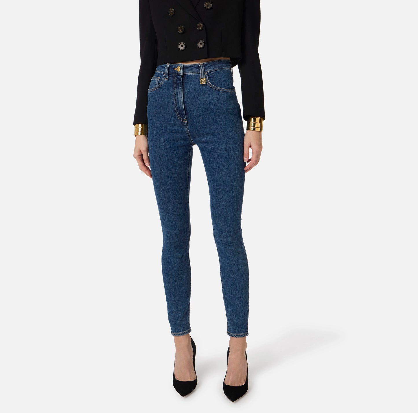 Jeans skinny con dettaglio logo PJ30I61E2 Elisabetta Franchi