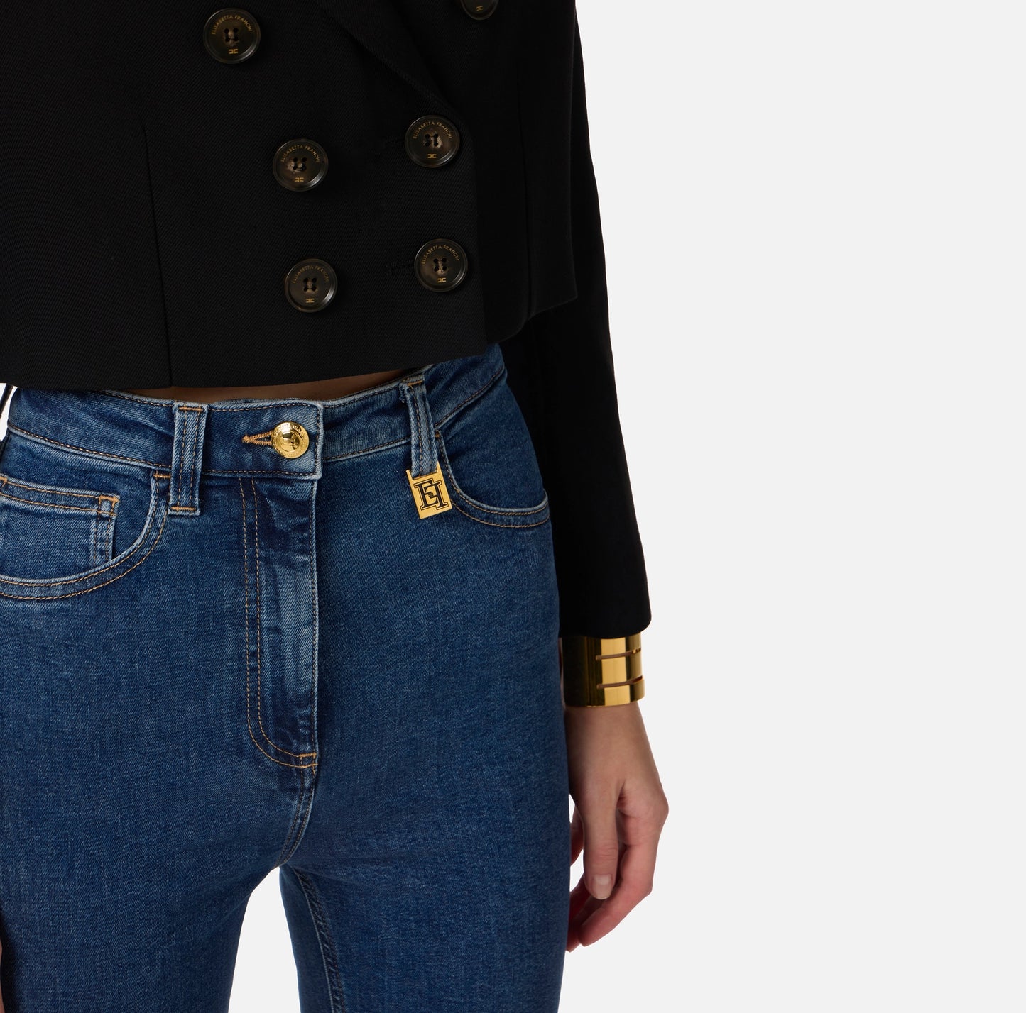 Jeans skinny con dettaglio logo PJ30I61E2 Elisabetta Franchi