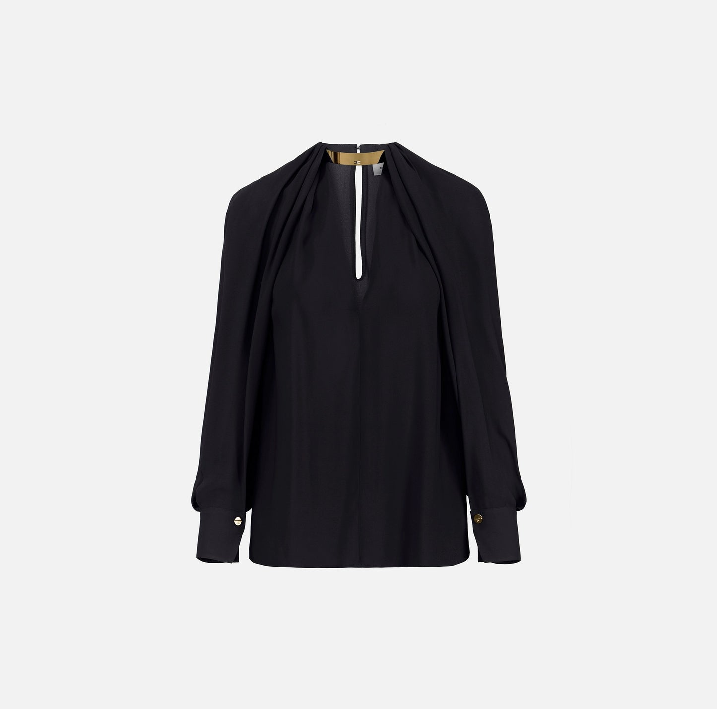 Blusa in georgette di viscosa con dettaglio gioiello CA12961E2 Elisabetta Franchi