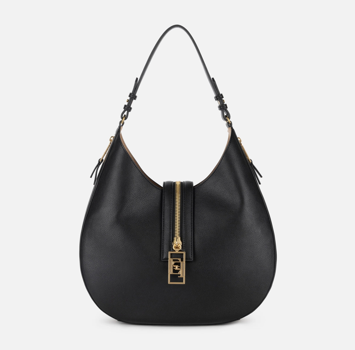 Borsa hobo grande in materiale effetto pelle con zip BS75A47E2 Elisabetta Franchi