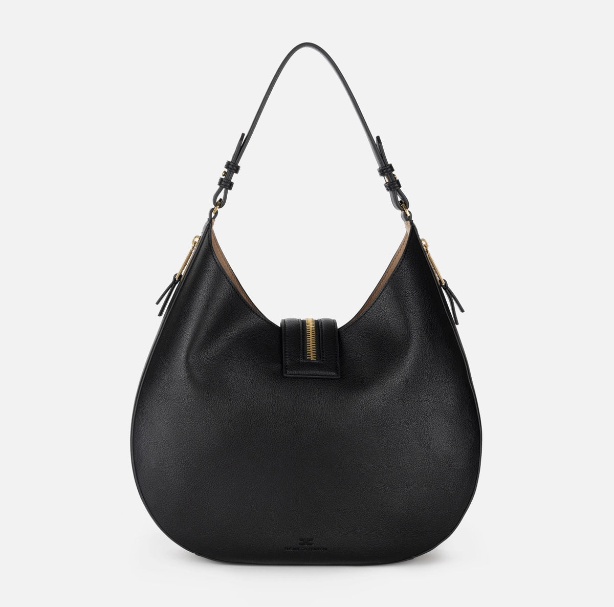 Borsa hobo grande in materiale effetto pelle con zip BS75A47E2 Elisabetta Franchi