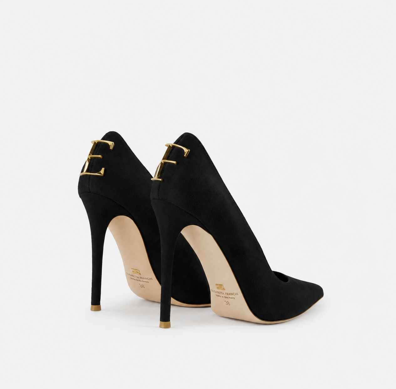 Décolleté in suede con dettaglio logo SA88L66E2 Elisabetta Franchi
