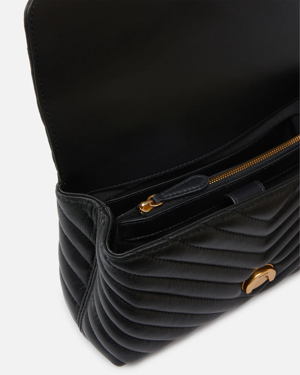 Borsa piccola a mano Lady Love Bag Puff Chevron Pinko