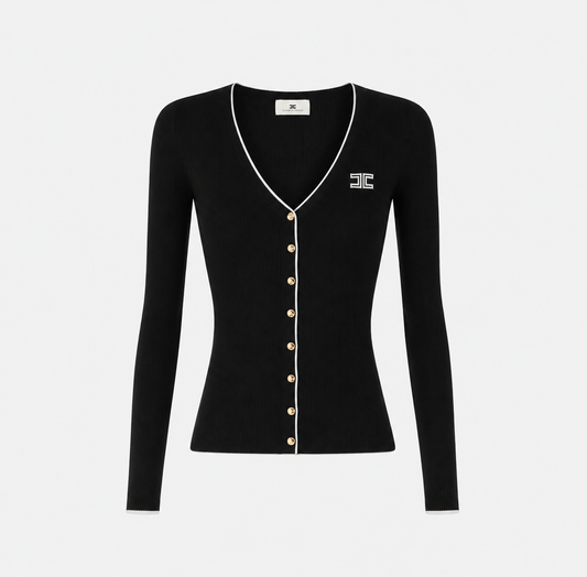 Cardigan in maglia a costine MK16B66E2 Elisabetta Franchi