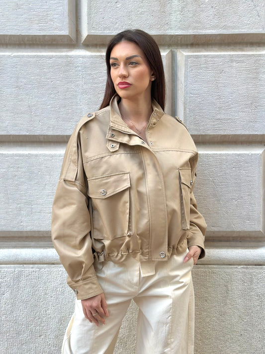 Giubbino caban utility con maxi tasche Pinko