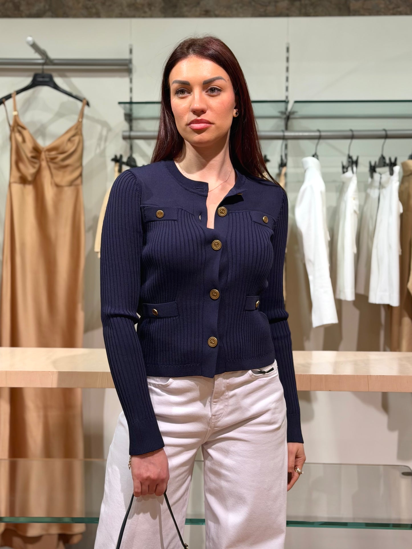 Cardigan a costine TwinSet