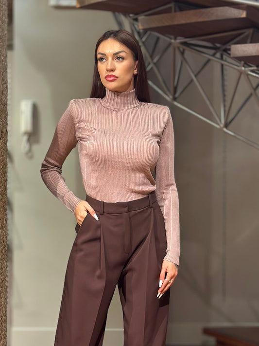 Maglia in filato di viscosa con dettagli logo MK22S56E2 Elisabetta Franchi