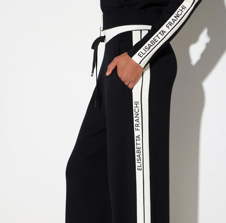 Pantaloni in maglia con logo KP75S66E2 Elisabetta Franchi