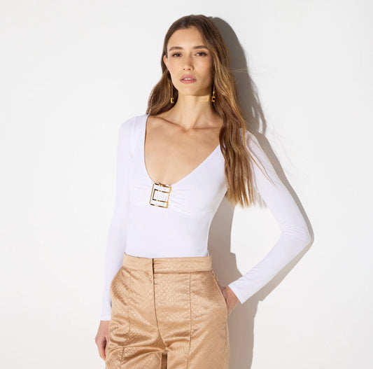 Maglia in jersey con logo gioiello MD00567E2 Elisabetta Franchi