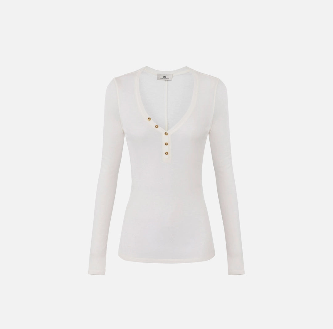 Maglia in jersey con bottoni MD62B56E2 Elisabetta Franchi