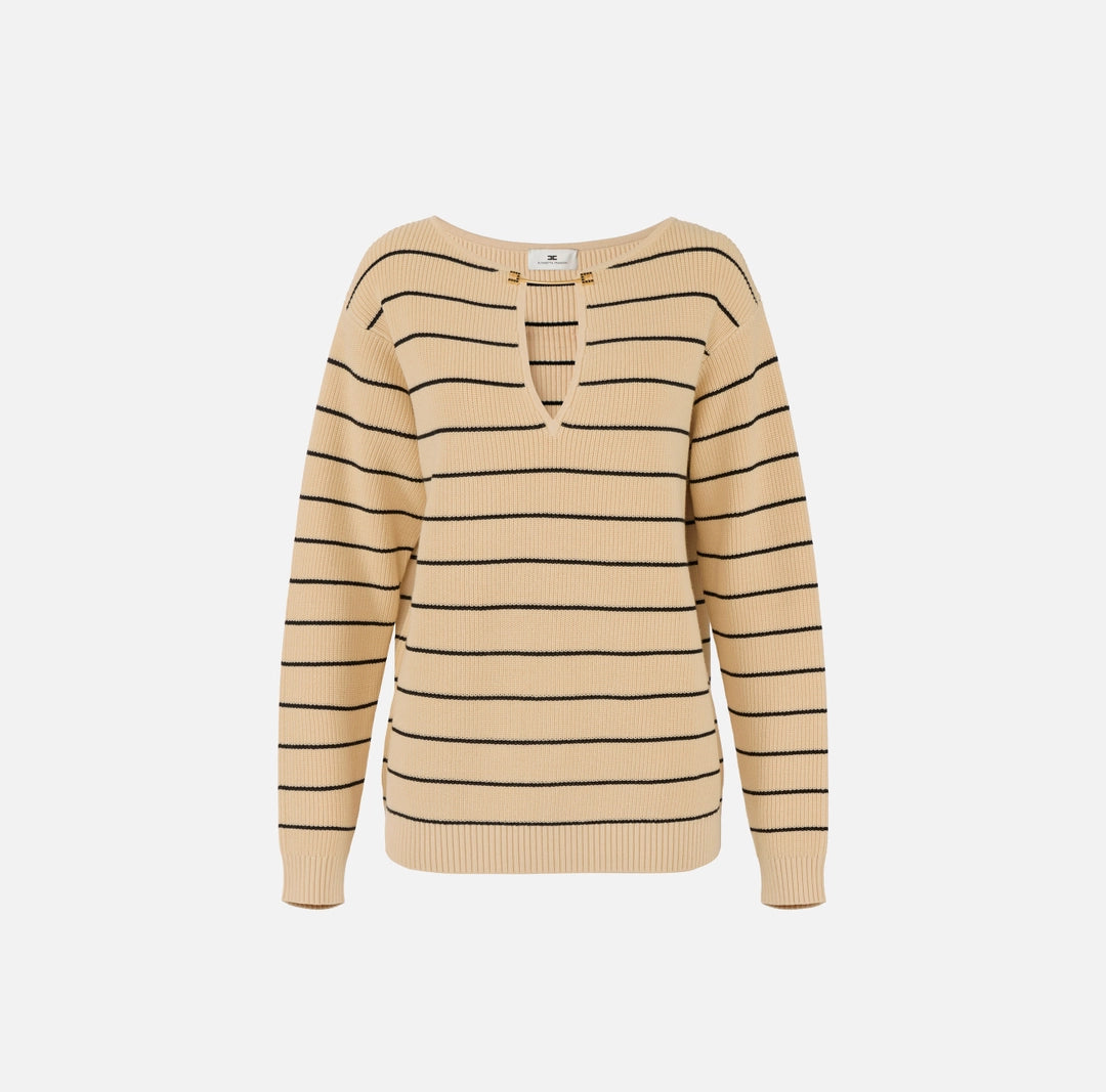 Pullover in maglia a righe MK02S62E2 Elisabetta Franchi